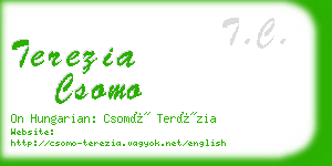 terezia csomo business card